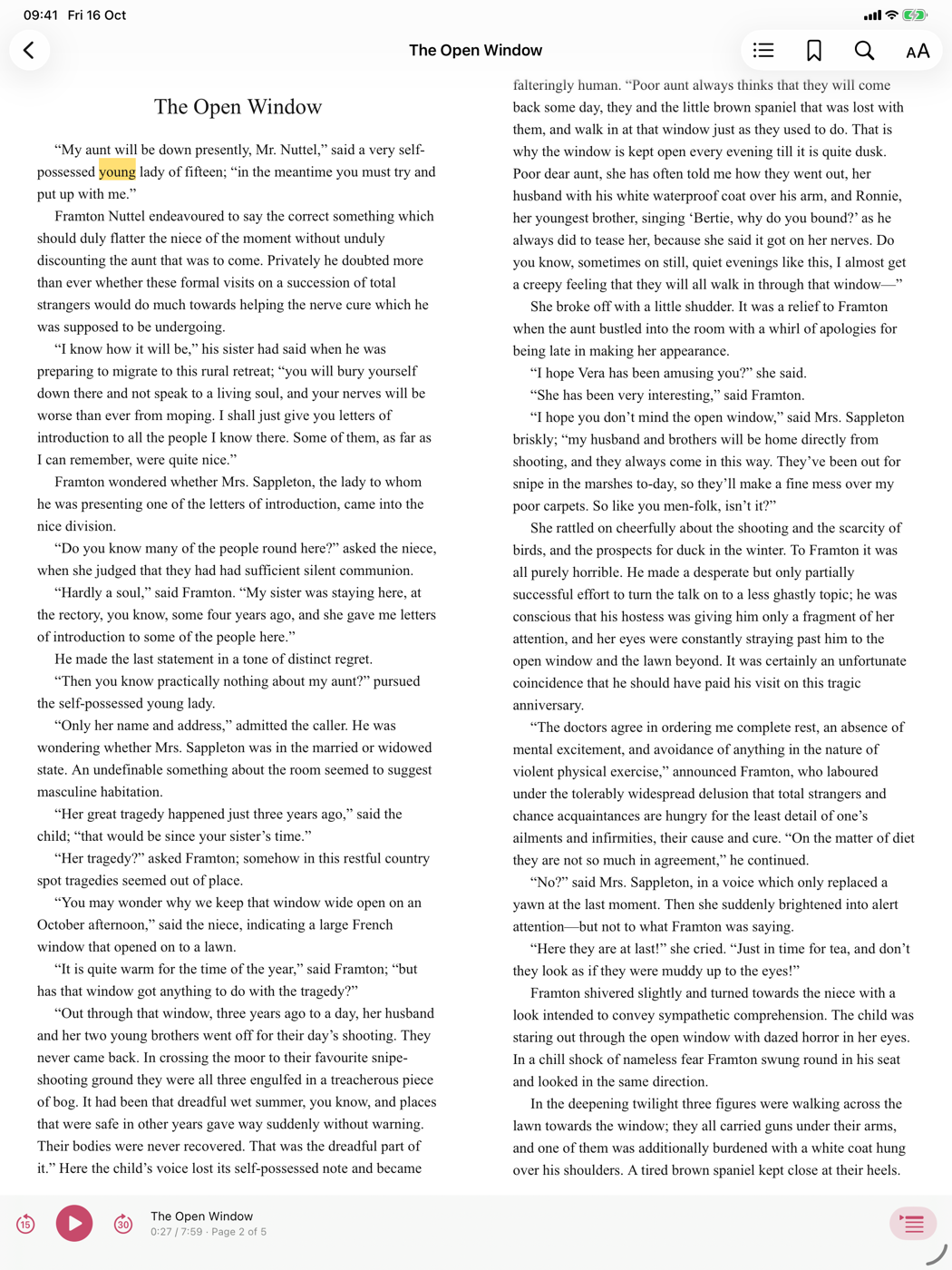 Tandem Reader on iPad showing two pages side by side